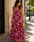VESTIDO ESTAMPADO FAVO DE MEL  
