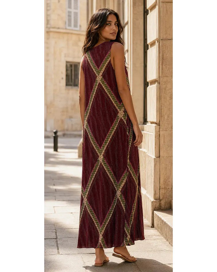 VESTIDO ESTAMPADO PLISSADO