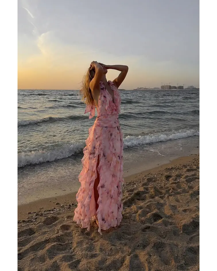 VESTIDO ESTAMPADO ROSA