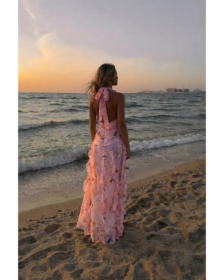 VESTIDO ESTAMPADO ROSA