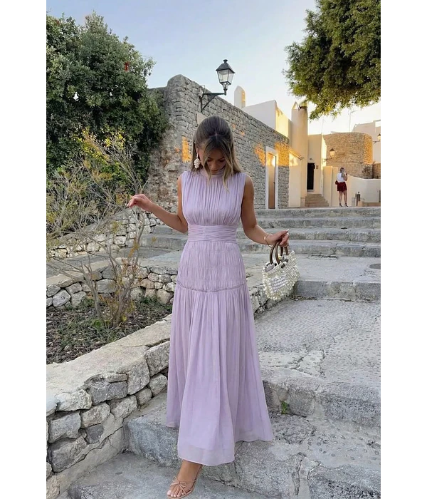 VESTIDO LISO LAVANDA