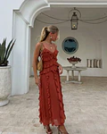 VESTIDO LISO TIJOLO
