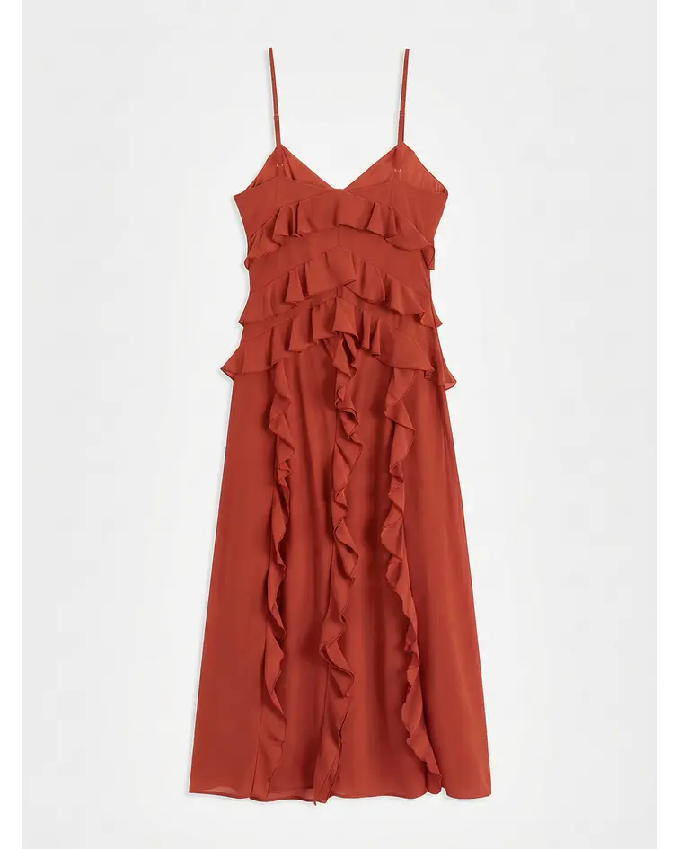 VESTIDO LISO TIJOLO