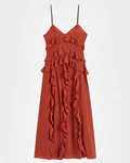 VESTIDO LISO TIJOLO