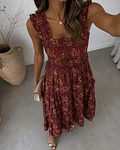 VESTIDO ESTAMPADO BORDÔ