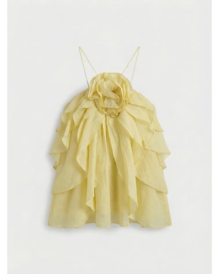 TOP AMARELO FLOR