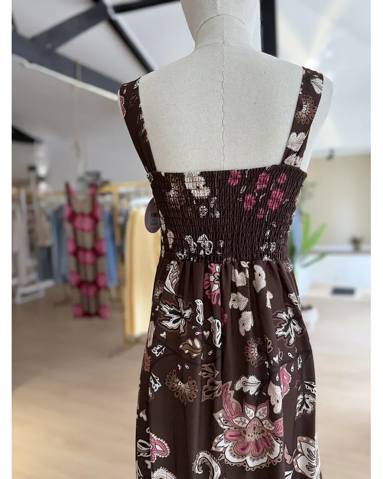 VESTIDO ESTAMPADO CASTANHO