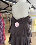 VESTIDO FOLHOS LISO