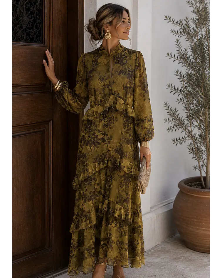 VESTIDO VERDE AZEITONA