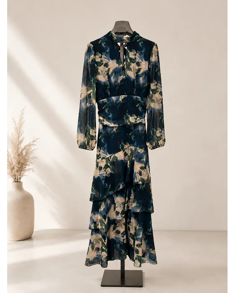 VESTIDO ESTAMPADO AZUL