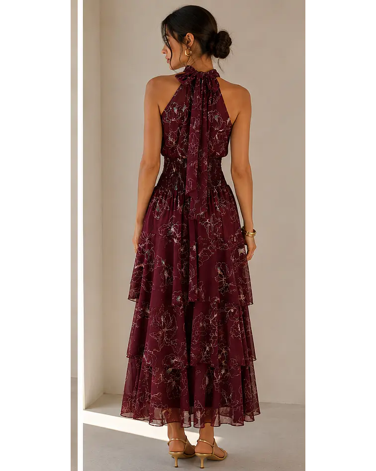 VESTIDO ESTAMPADO LAÇO
