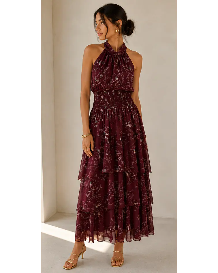VESTIDO ESTAMPADO LAÇO