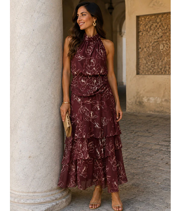 VESTIDO ESTAMPADO LAÇO