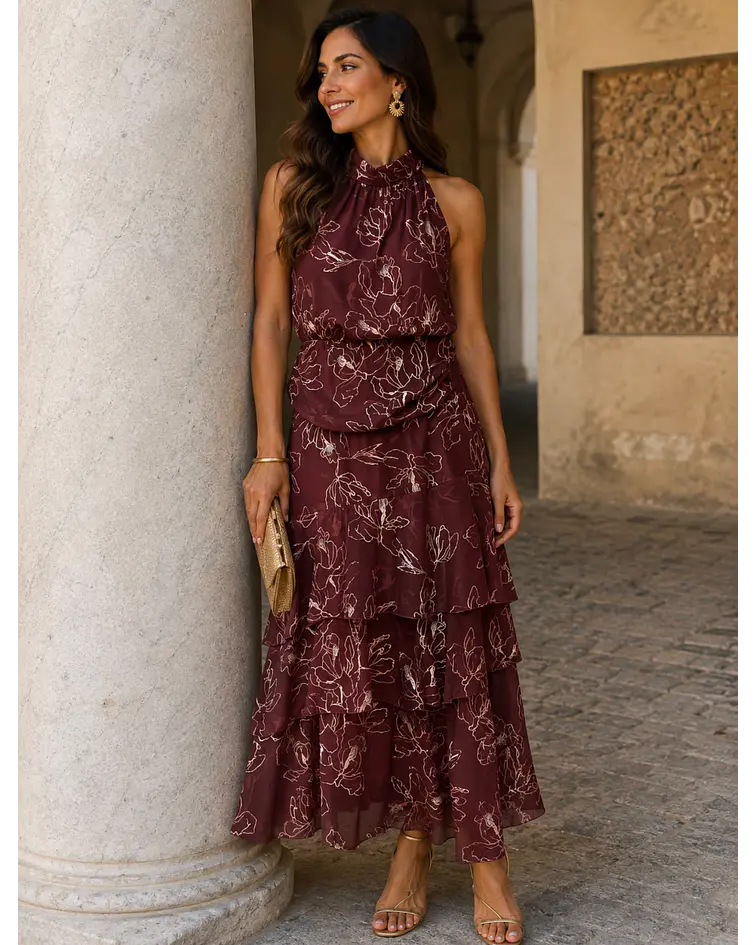 VESTIDO ESTAMPADO LAÇO