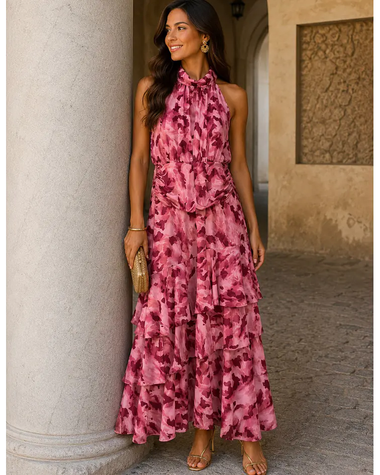 VESTIDO ESTAMPADO LAÇO