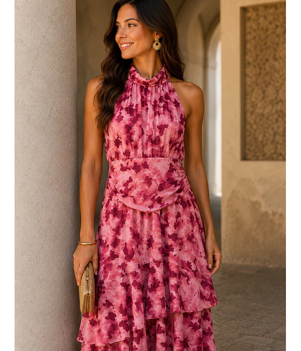 VESTIDO ESTAMPADO LAÇO