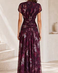 VESTIDO DRAPEADO COM ESTAMPA