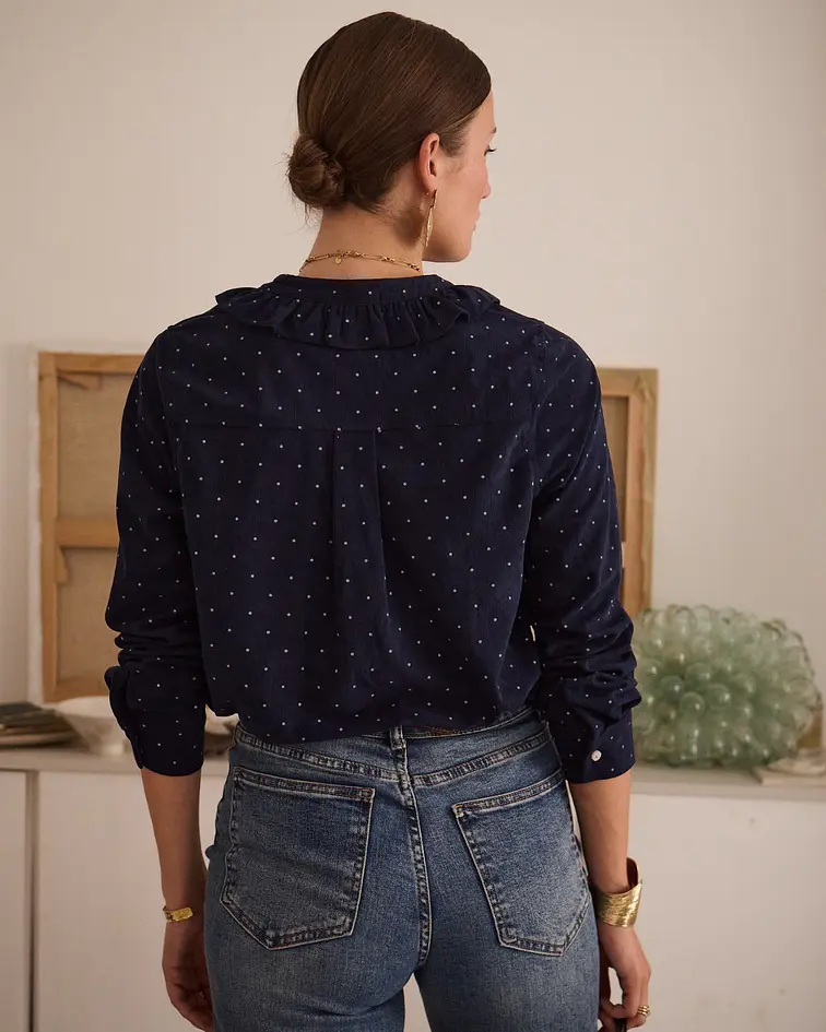 CAMISA BOMBAZINA AZUL