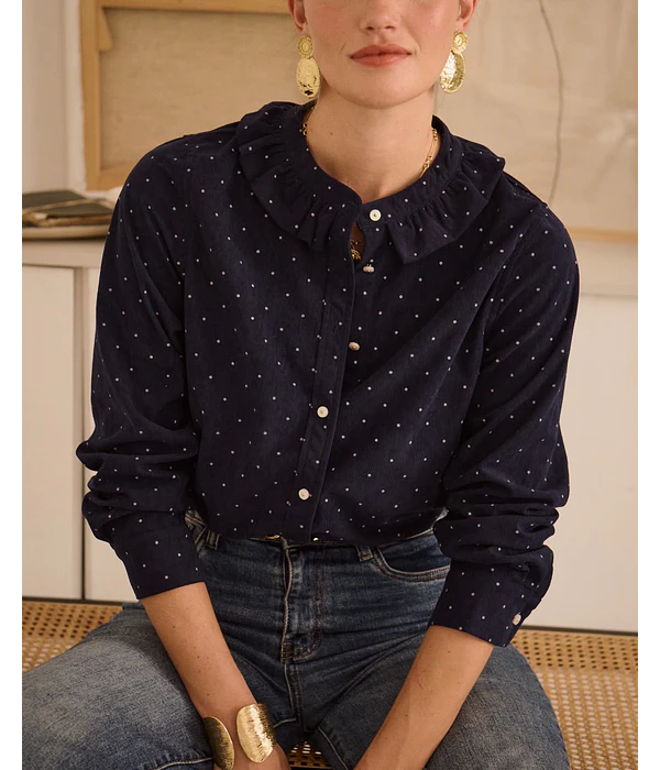 CAMISA BOMBAZINA AZUL