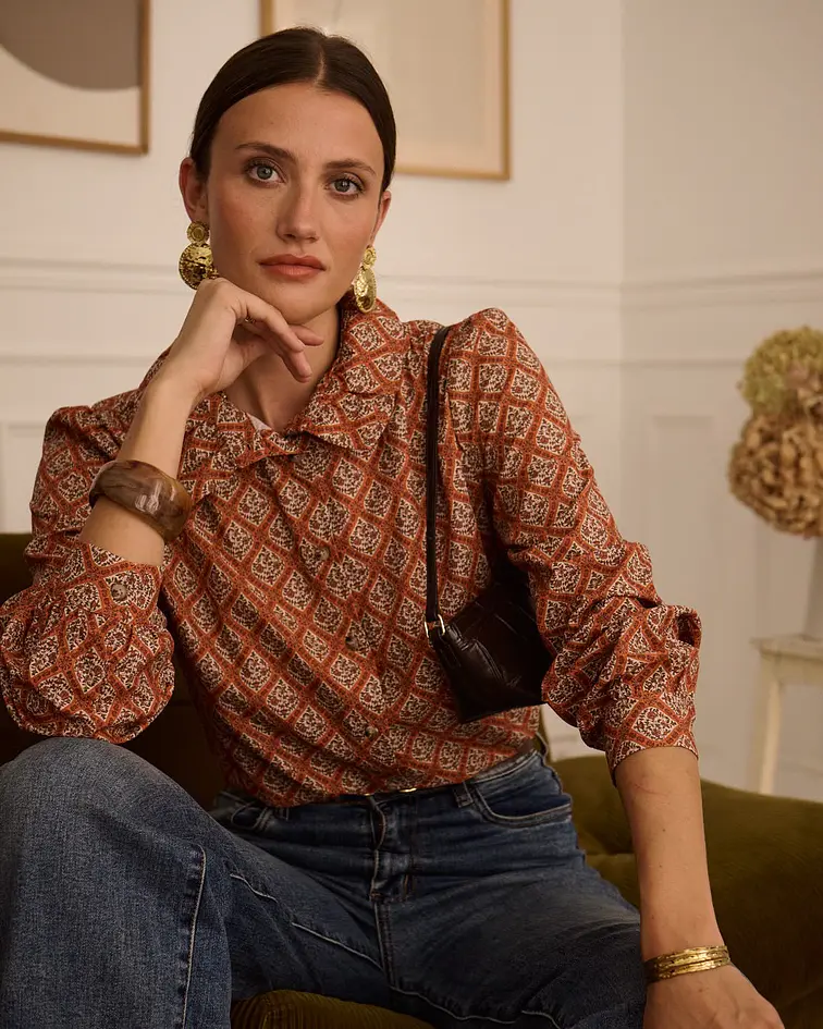 CAMISA ESTAMPADA TIJOLO