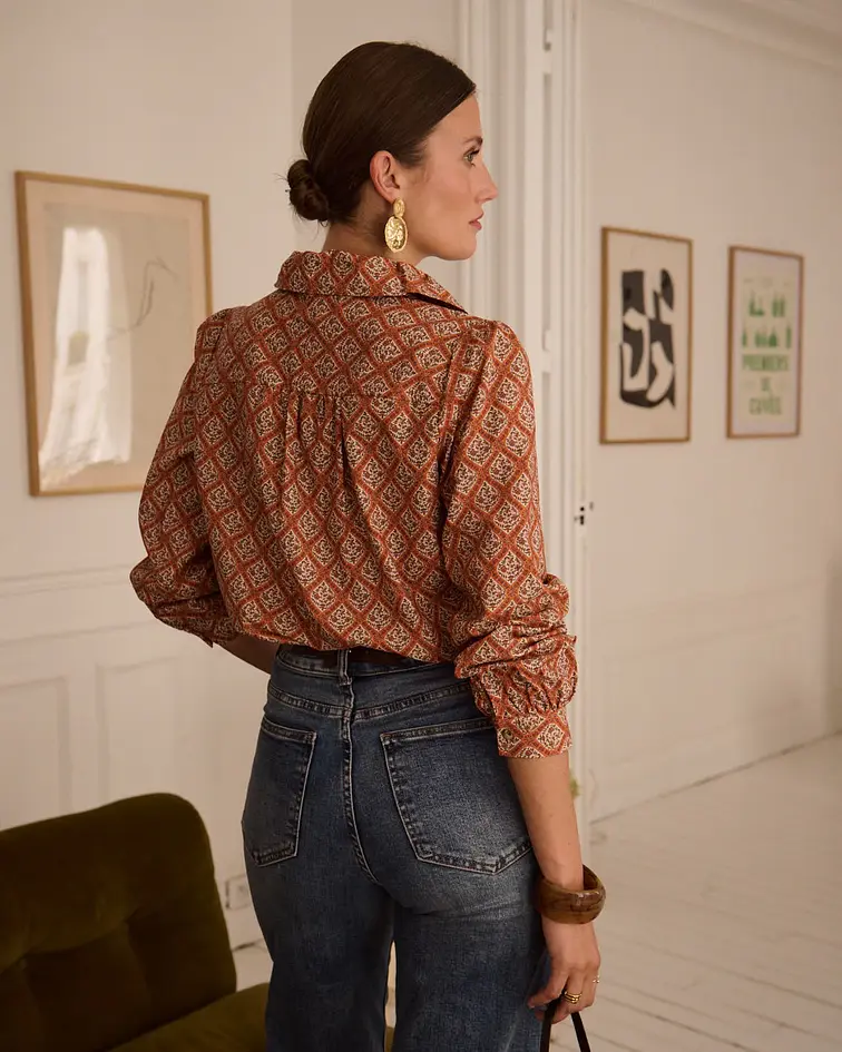 CAMISA ESTAMPADA TIJOLO