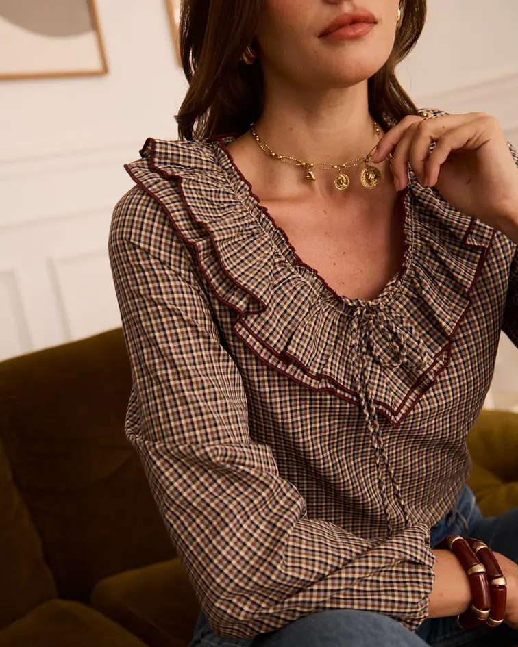 BLUSA PIED DE POULE