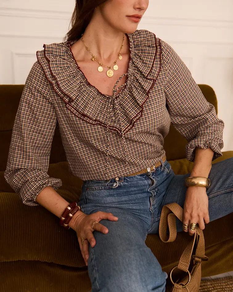 BLUSA PIED DE POULE