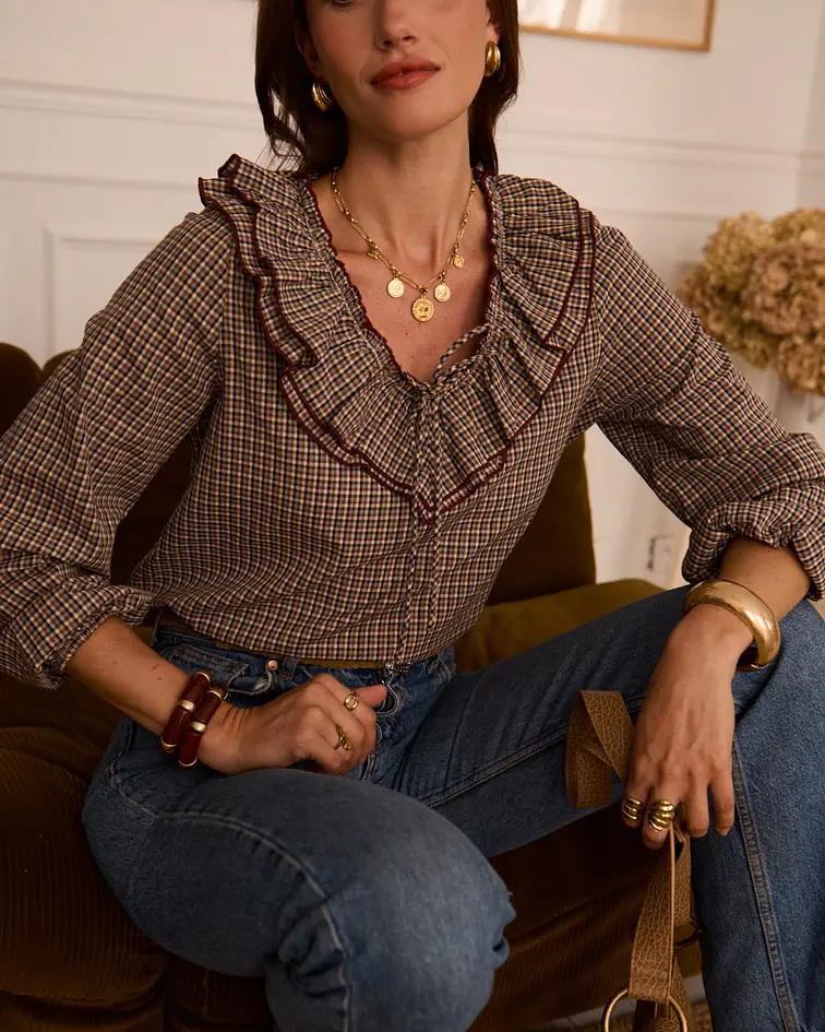 BLUSA PIED DE POULE