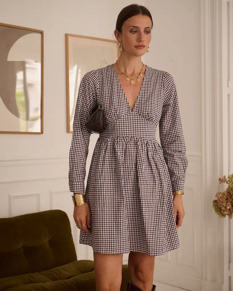 VESTIDO PIED DE POULE 