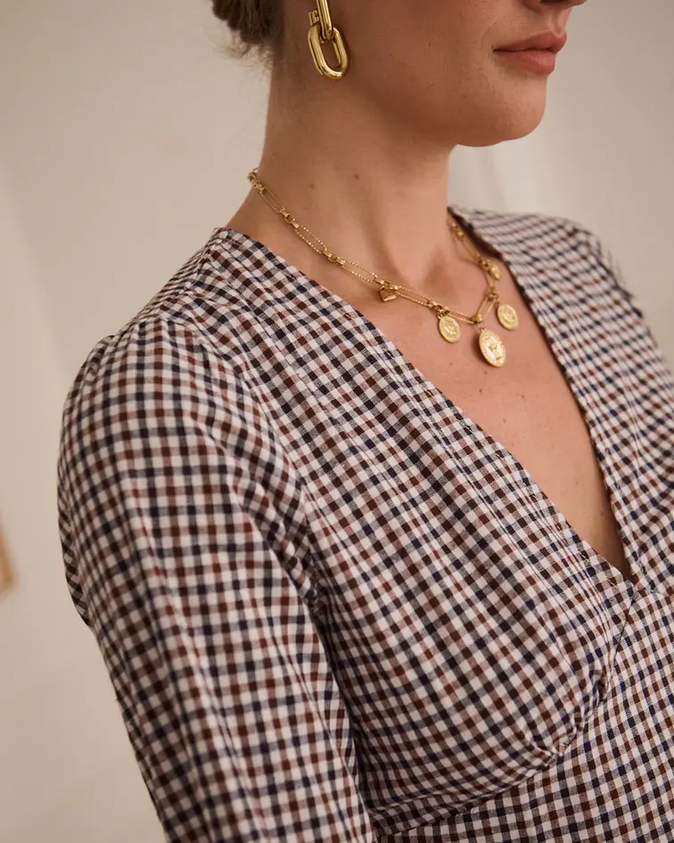 VESTIDO PIED DE POULE 