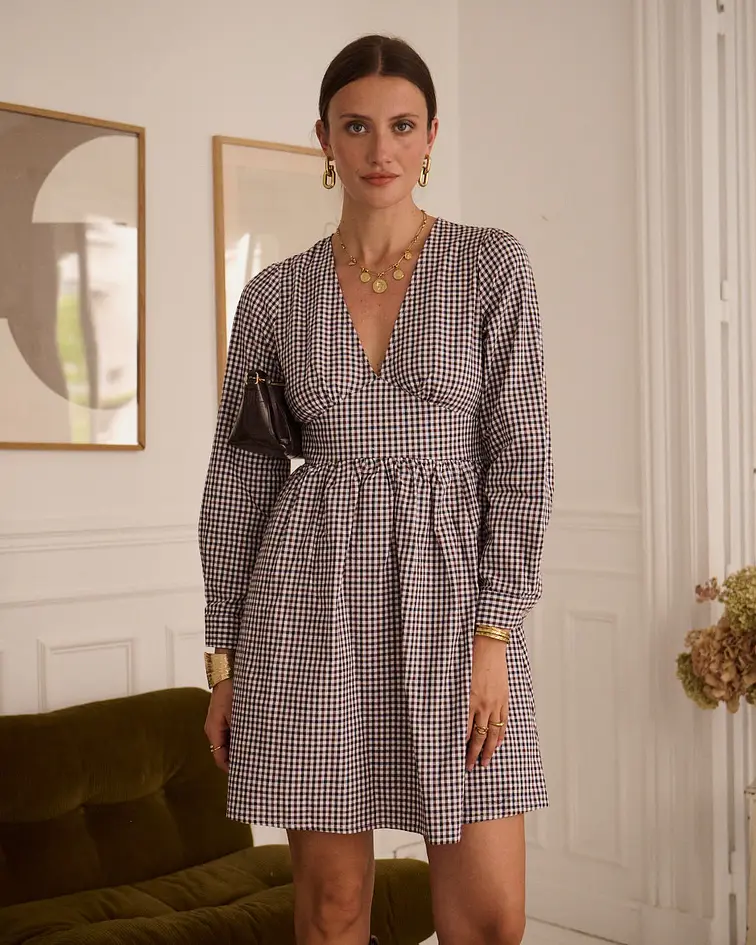 VESTIDO PIED DE POULE 