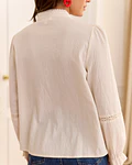 CAMISA BEGE BORDADOS