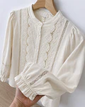 CAMISA BEGE BORDADOS