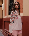 CAMISA FLORES BORDADA