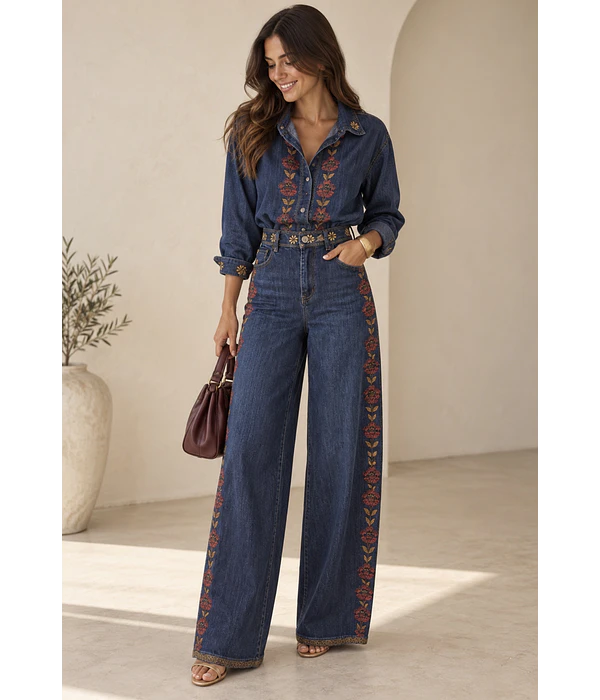 JEANS COM BORDADOS