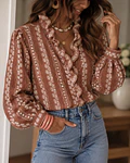 CAMISA BORDADA TERRACOTA