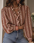 CAMISA BORDADA TERRACOTA