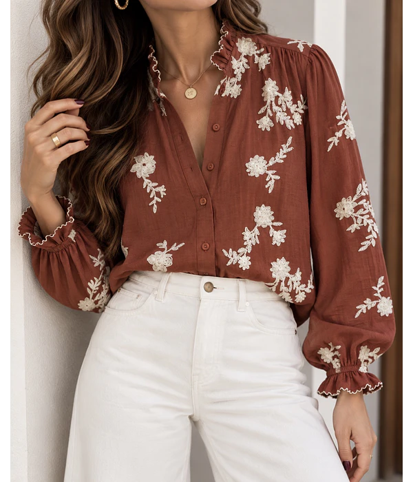 CAMISA ESTAMPADA TIJOLO