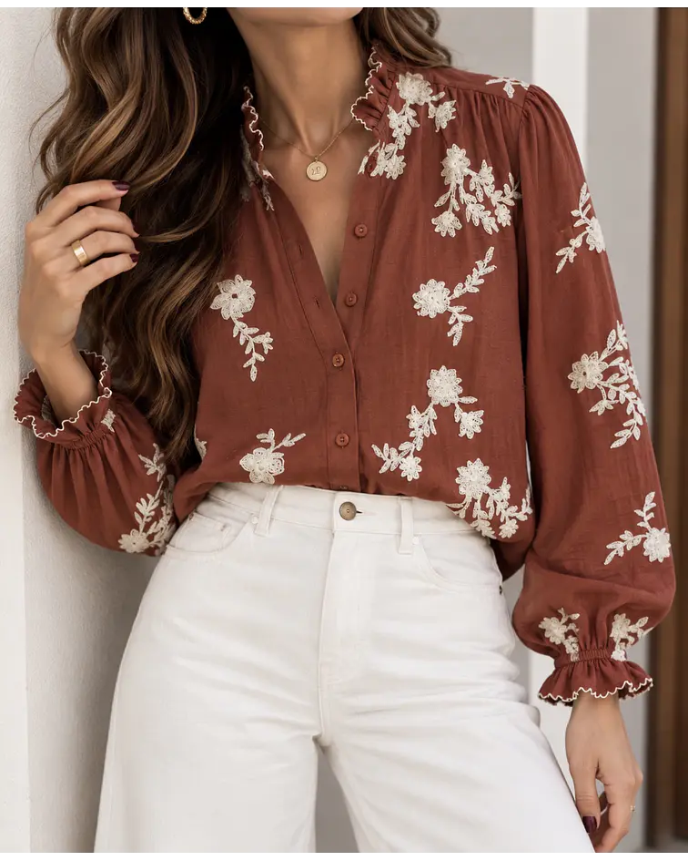 CAMISA ESTAMPADA TIJOLO