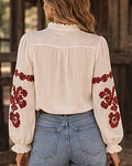 CAMISA BORDADO CARMESIN