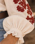 CAMISA BORDADO CARMESIN