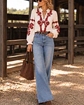 CAMISA BORDADO CARMESIN