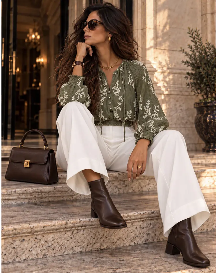BLUSA BORDADOS VERDE