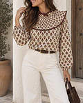 BLUSA FOLHO ESTAMPADA