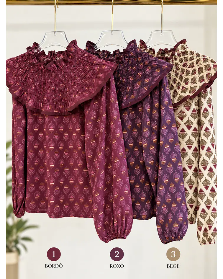 BLUSA FOLHO ESTAMPADA