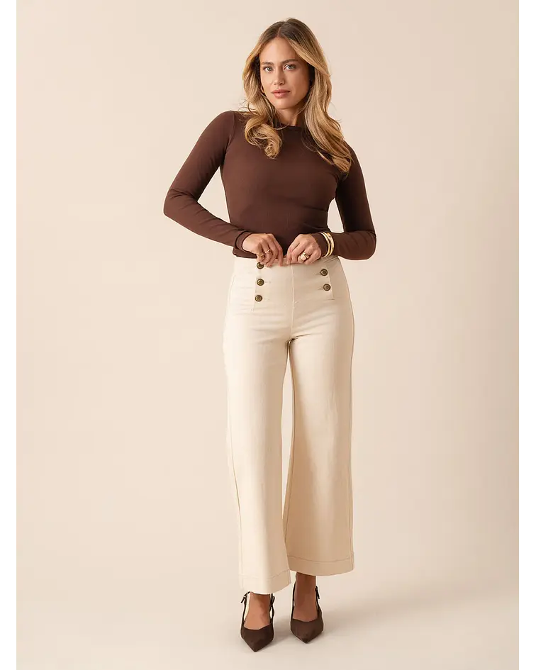 JEANS BEGE VICTORINE 