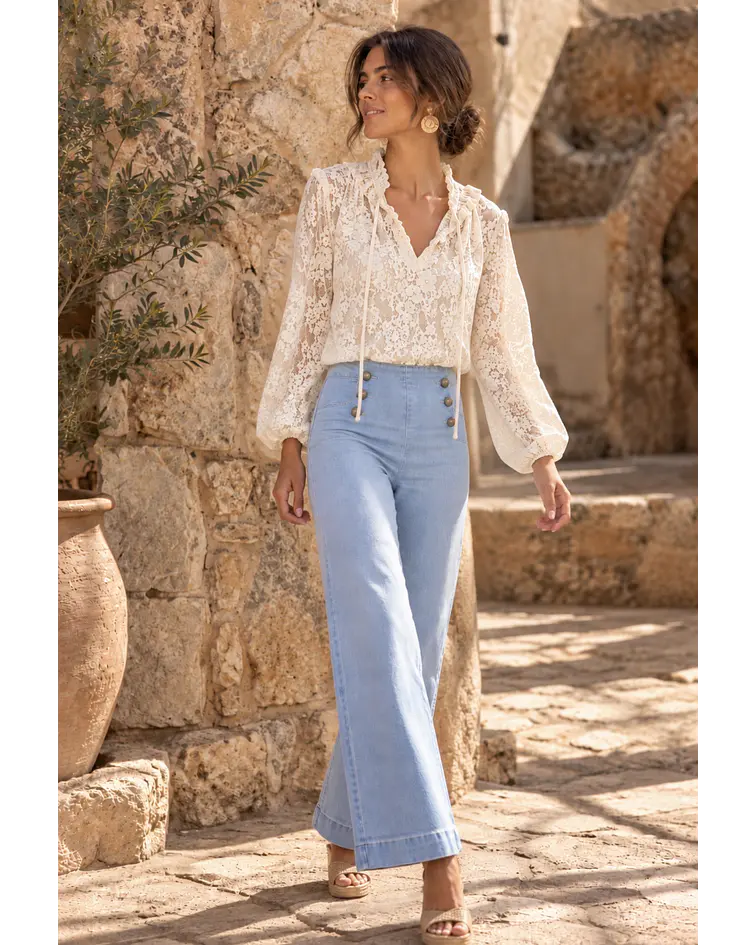 BLUSA RENDA CHAMPANHE