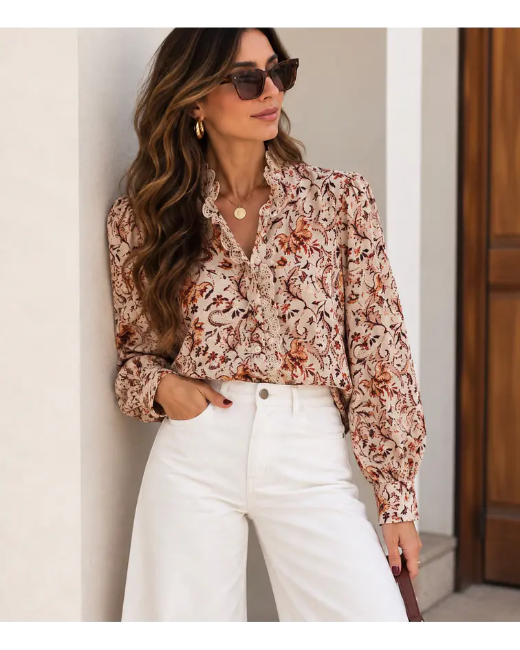 CAMISA ESTAMPADA TIJOLO 