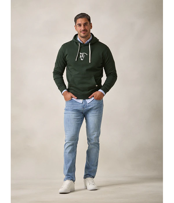 Sweatshirt com Capuz Básica - Verde Abeto