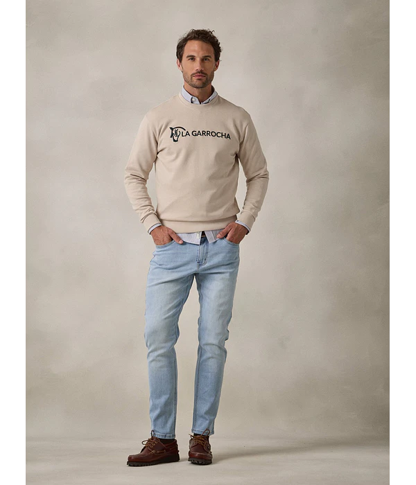 Sweatshirt Equestrian - Nude